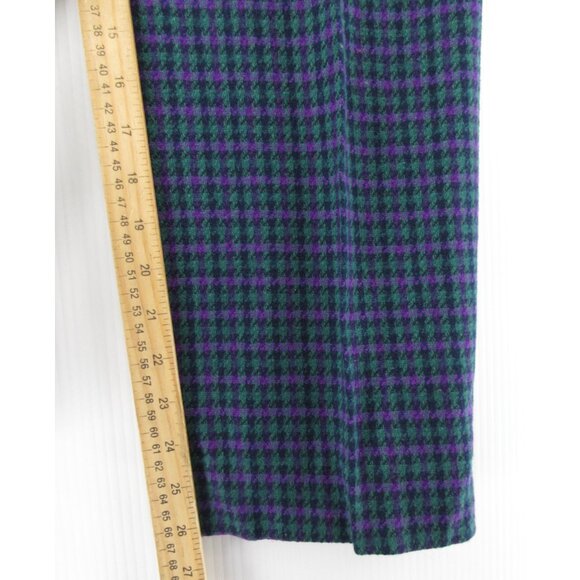 VINTAGE Pendleton Pants 10 Virgin Wool Houndstooth Trousers 90s USA - Picture 5 of 10